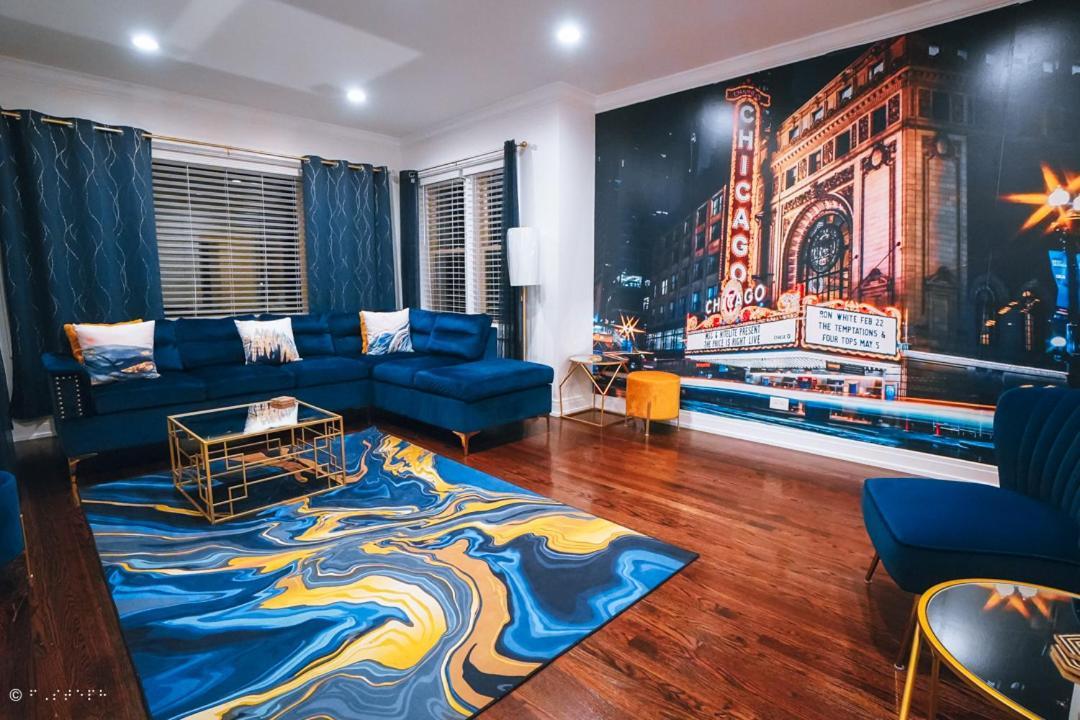 The Blue Golden Luxury Modern 3- Bedroom Apartment In Chicago Exteriér fotografie